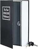 Amazon Basics - Caja de seguridad en forma de libro - Cerradura con llave - Negro